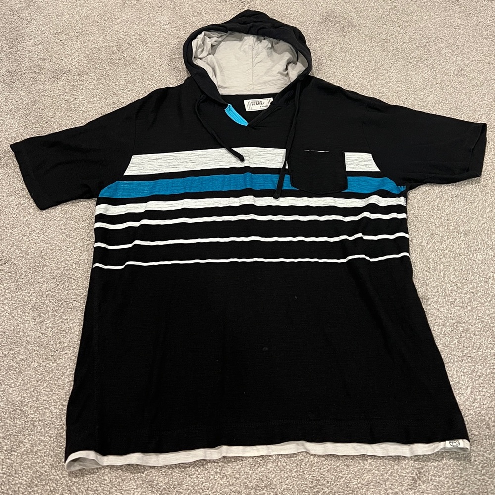 Free planet black hooded t shirt